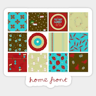 "Home Front" Victory Garden Blocks Sticker